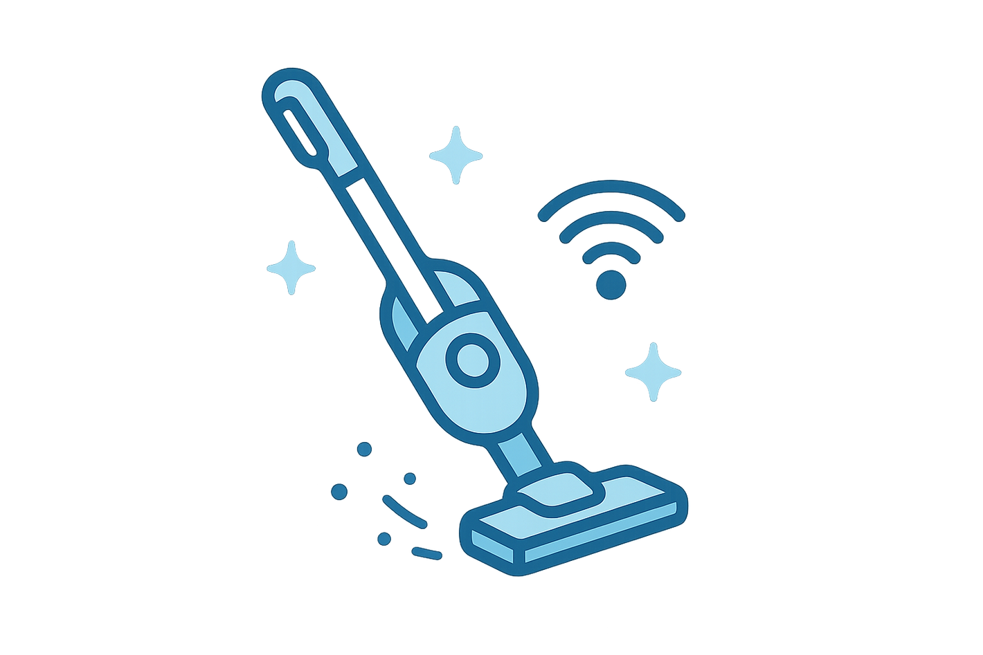 Can you make a icon from this discription: Cordless design for hassle-free cleaning (fromo vacuum cleaner).
